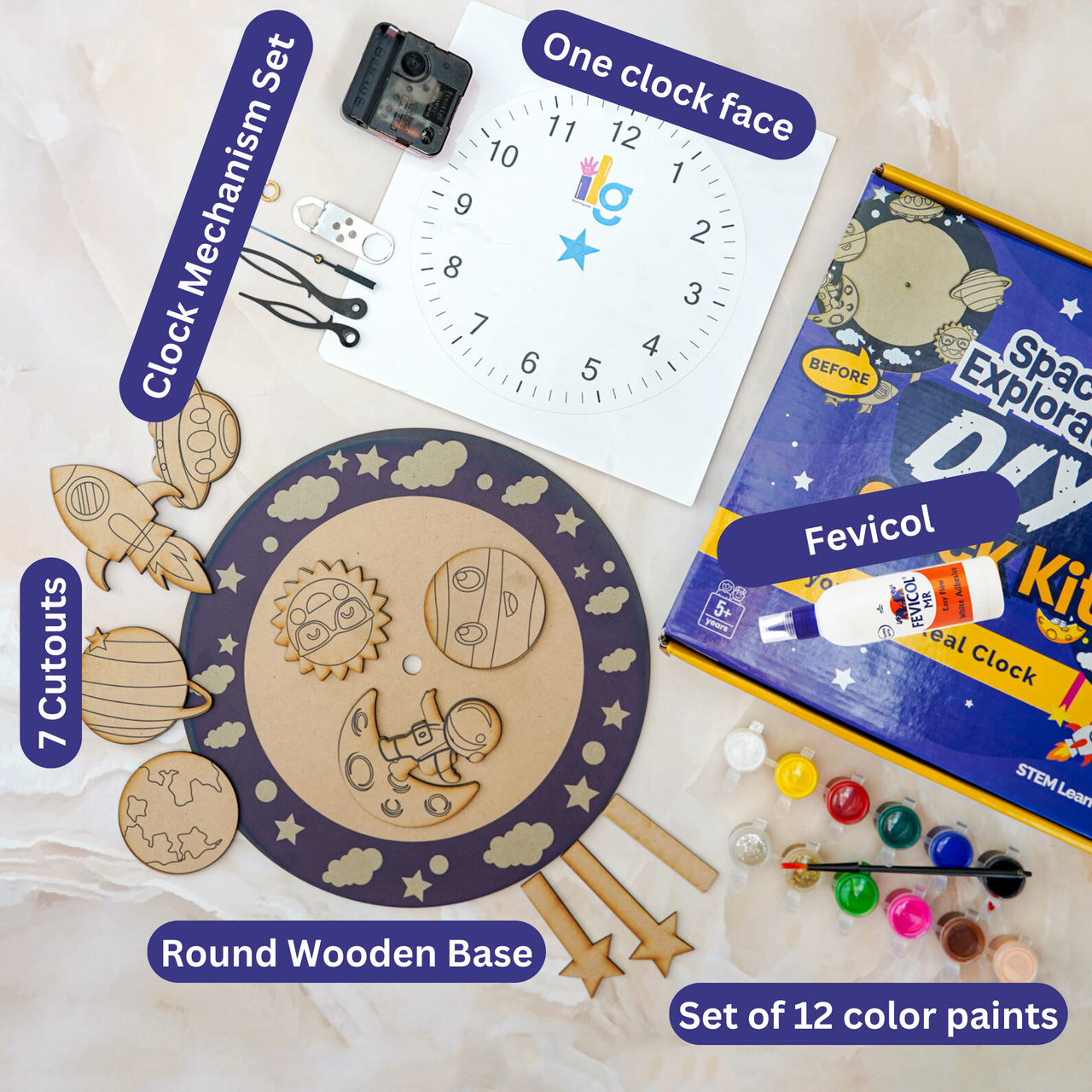DIY Clock Kit For Kids