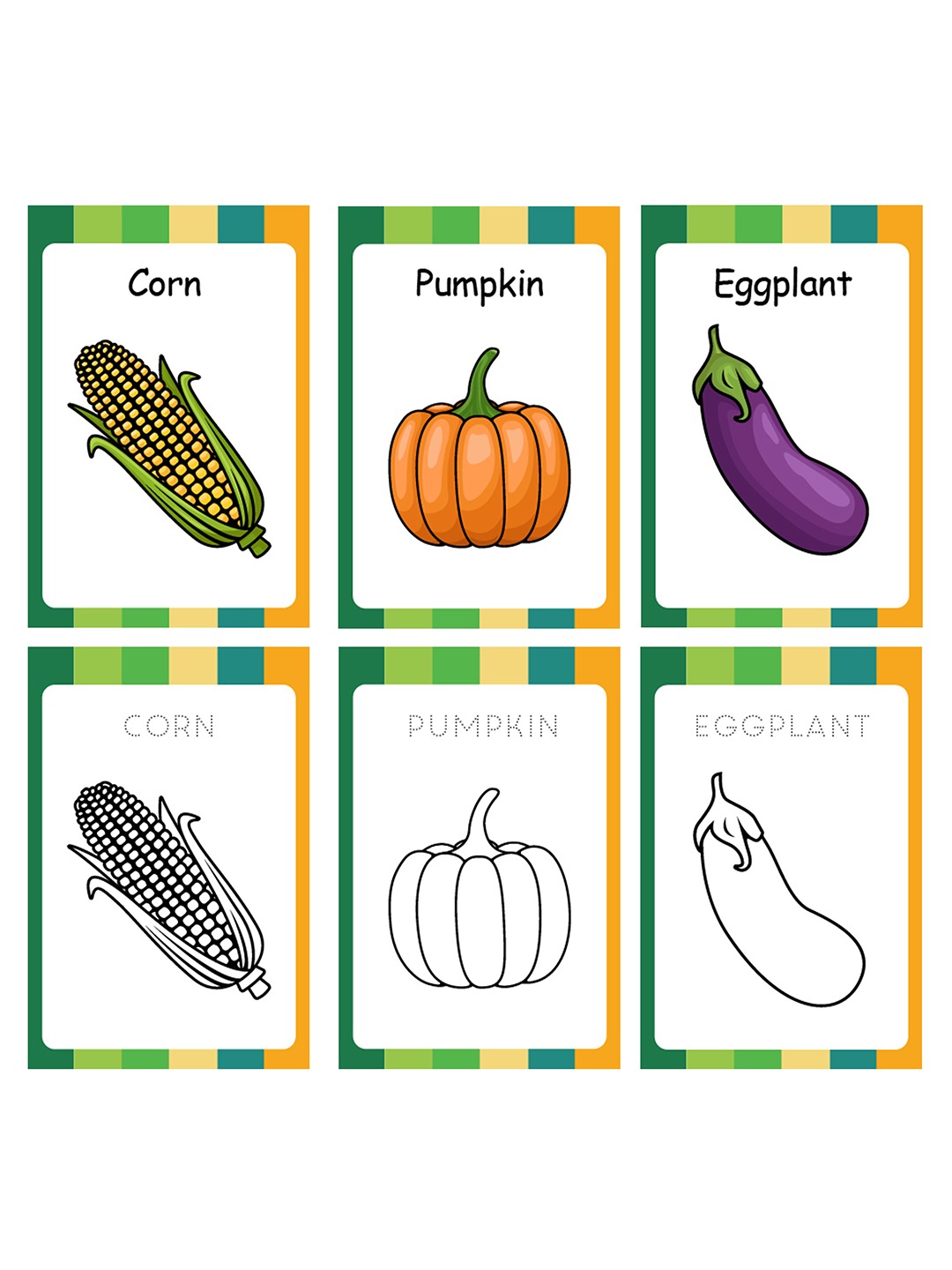 Baby's First Vegetables Flash Cards