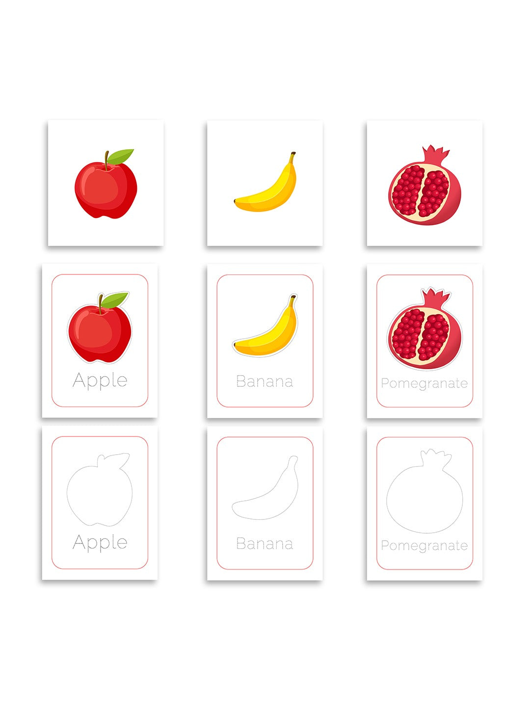 Ilearnngrow Baby's First Fruits Flash Cards