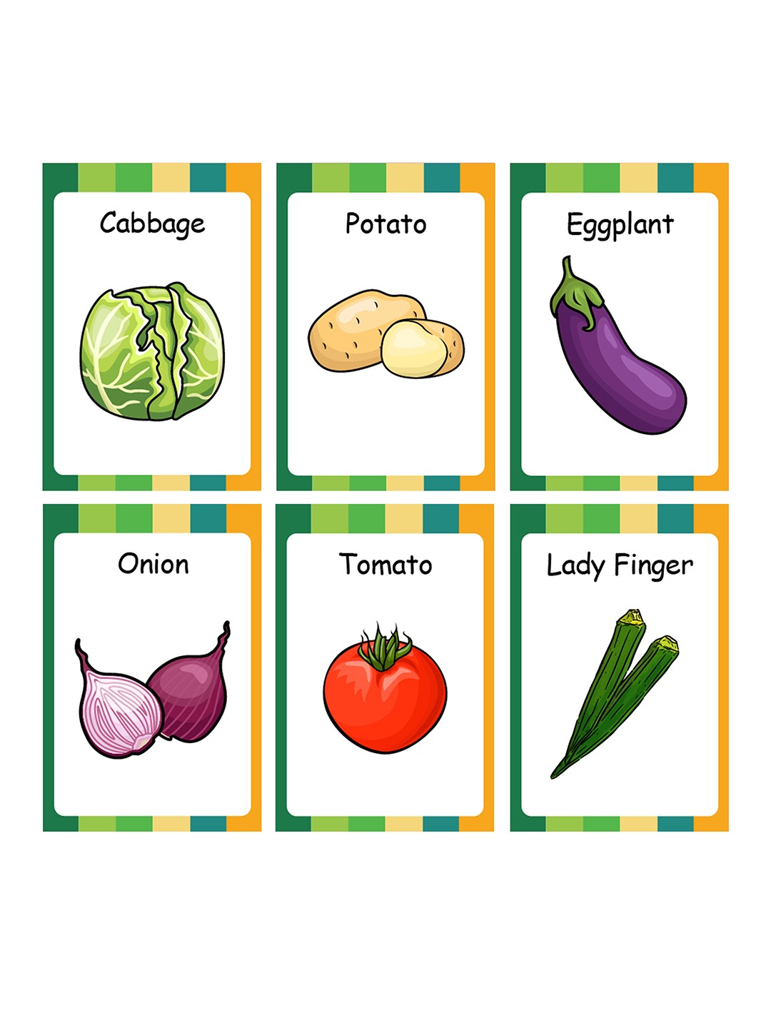 ilearnngrow Baby's First Vegetables Flash Cards