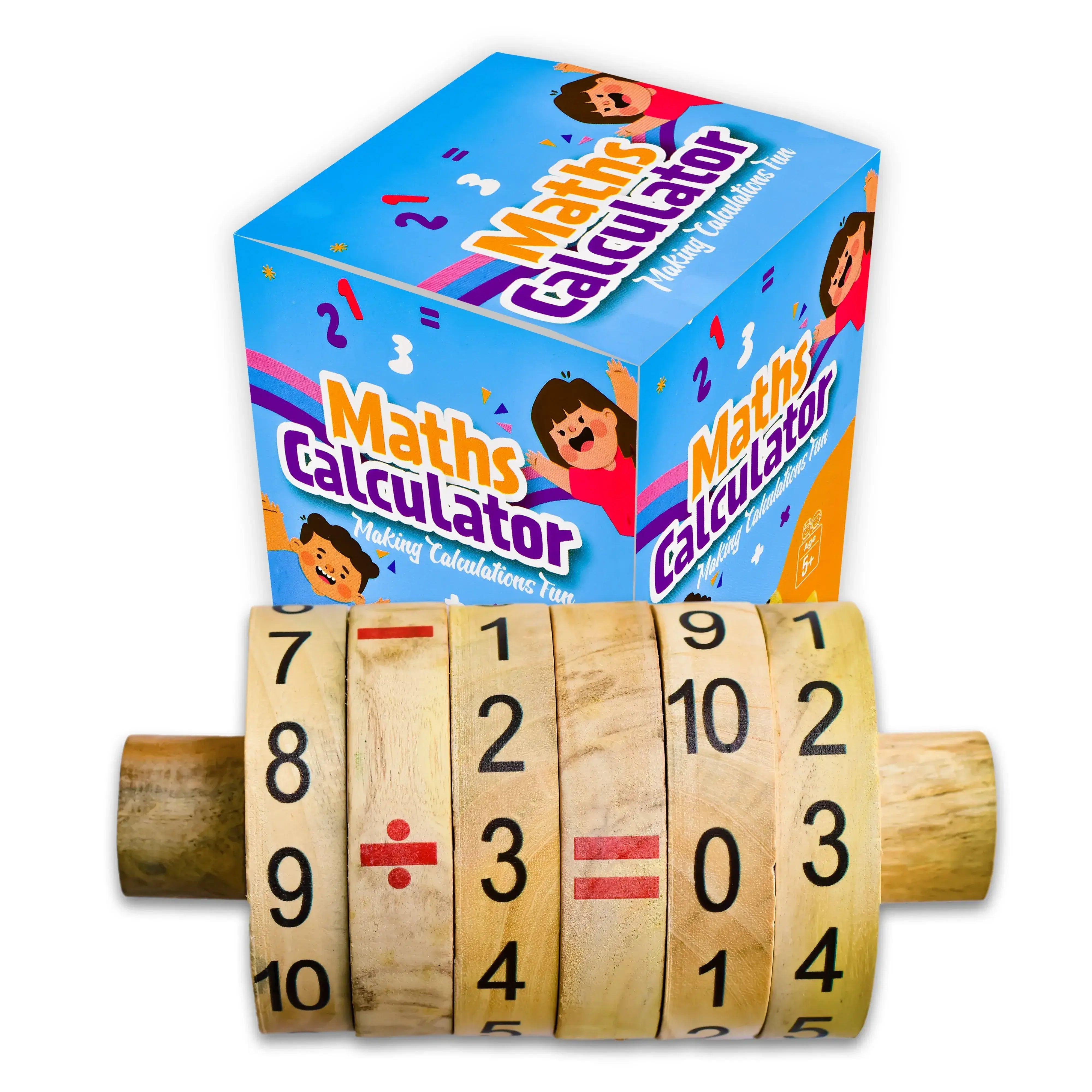 Maths Calculator for Kids – Wooden Educational Maths Tool