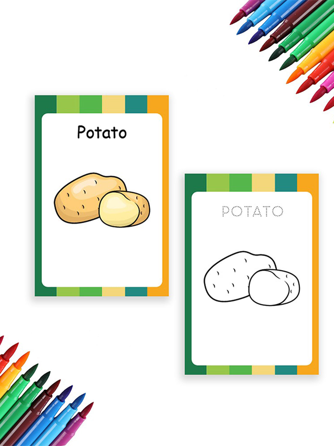 Baby's fruits and vegetable Flash Cards
