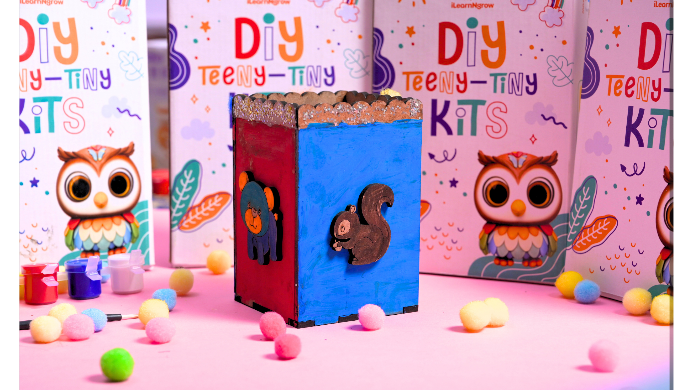 Teeny Tiny DIY Pen Stand Craft Kit – Color & Decorate Your Own Desk Organizer | iLearnNGrow - Ilearnngrow Learning Solutions Pvt Ltd