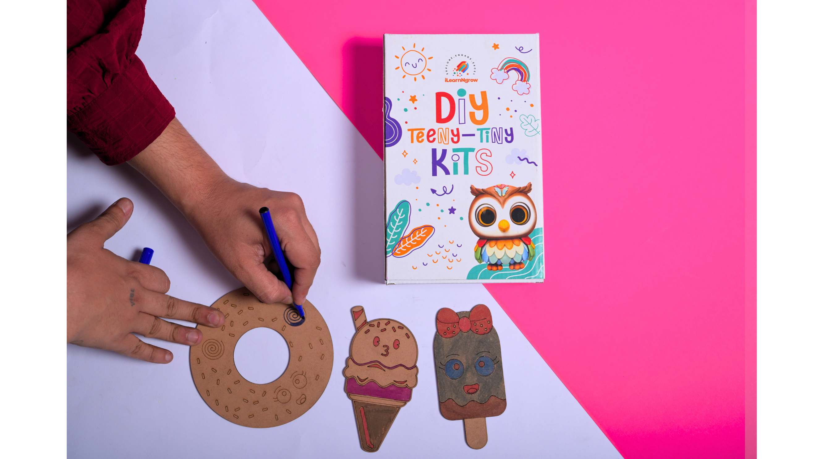Teeny Tiny DIY Dessert Craft Kit – Paint & Decorate Sweet Treat Shapes | iLearnNGrow