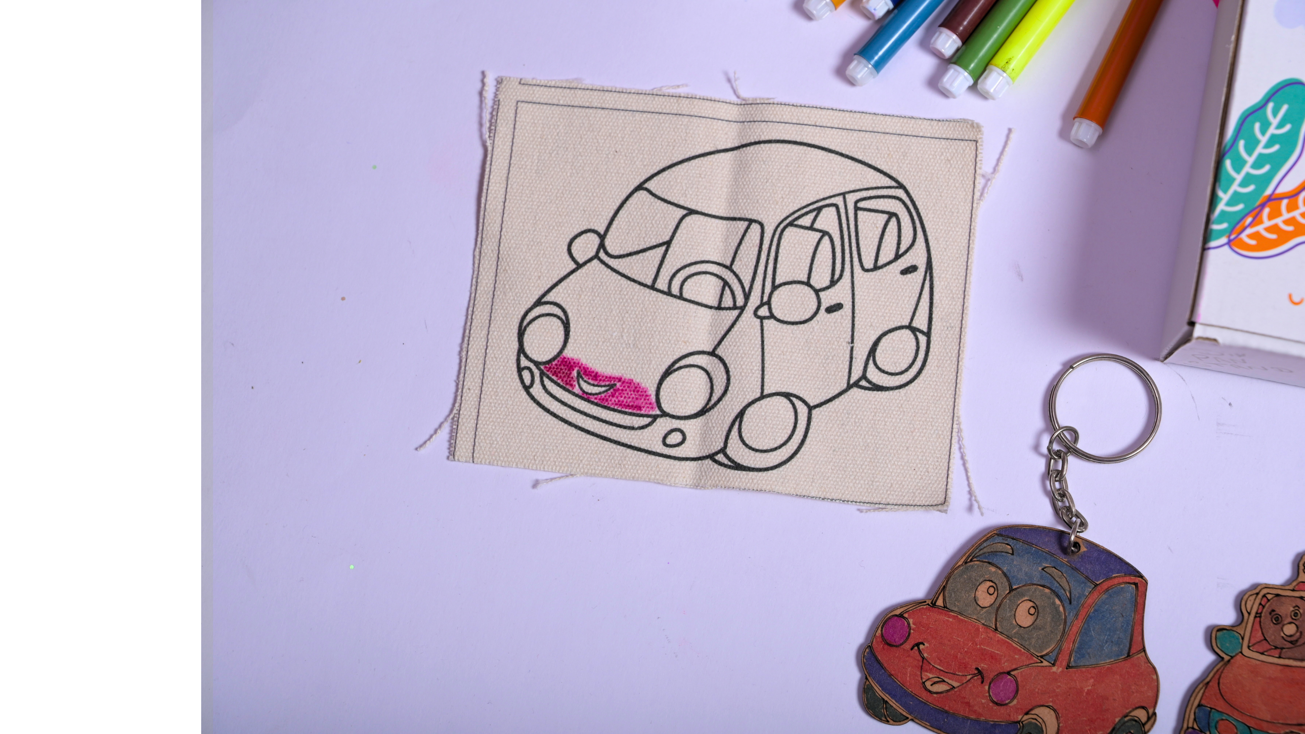 Teeny Tiny DIY Fridge Magnet – Transport Theme | Paint & Decorate Kit for Kids | iLearnNGrow