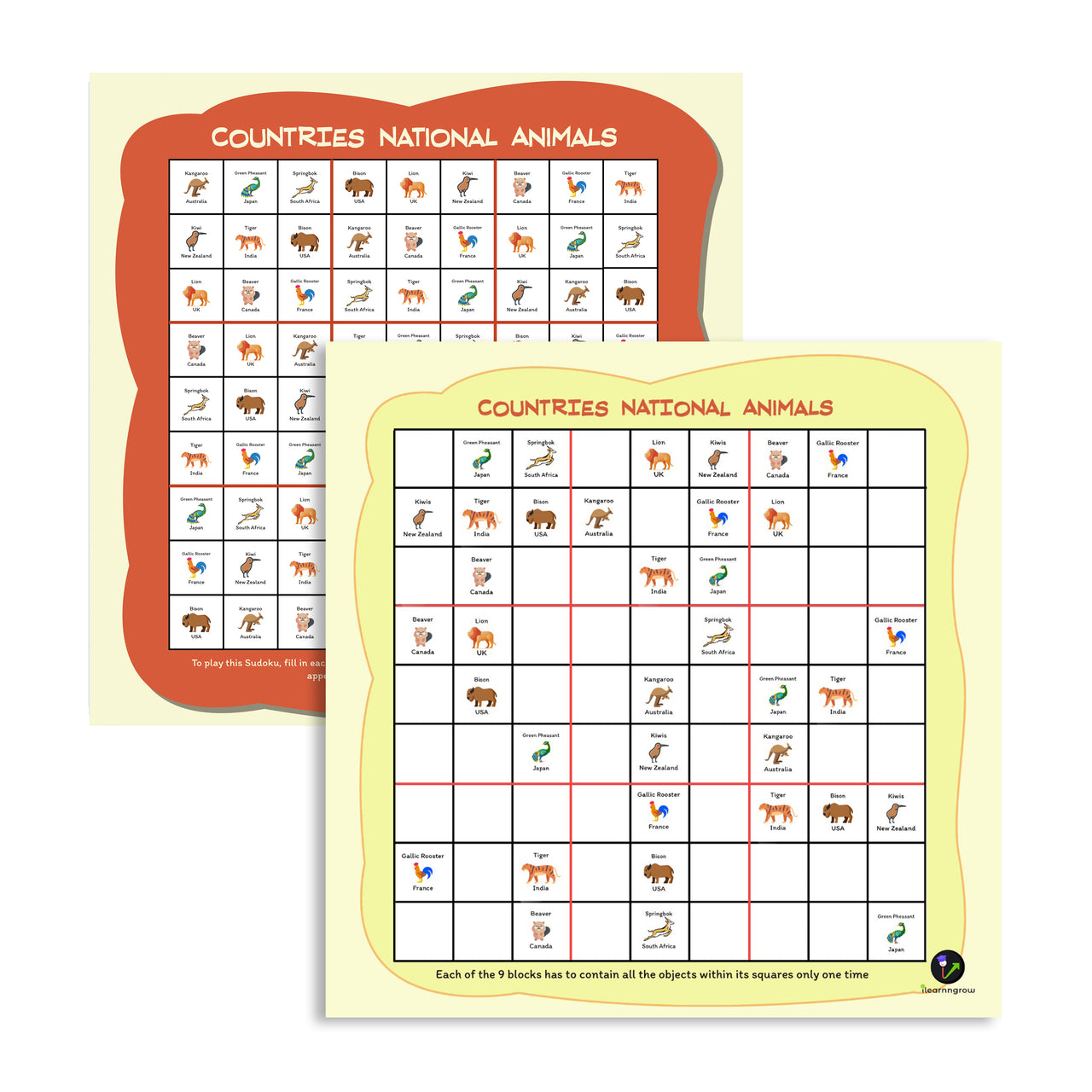ilearnngrow Rakhi Hamper - Countries Sudoku Combo + DIY Rakhi
