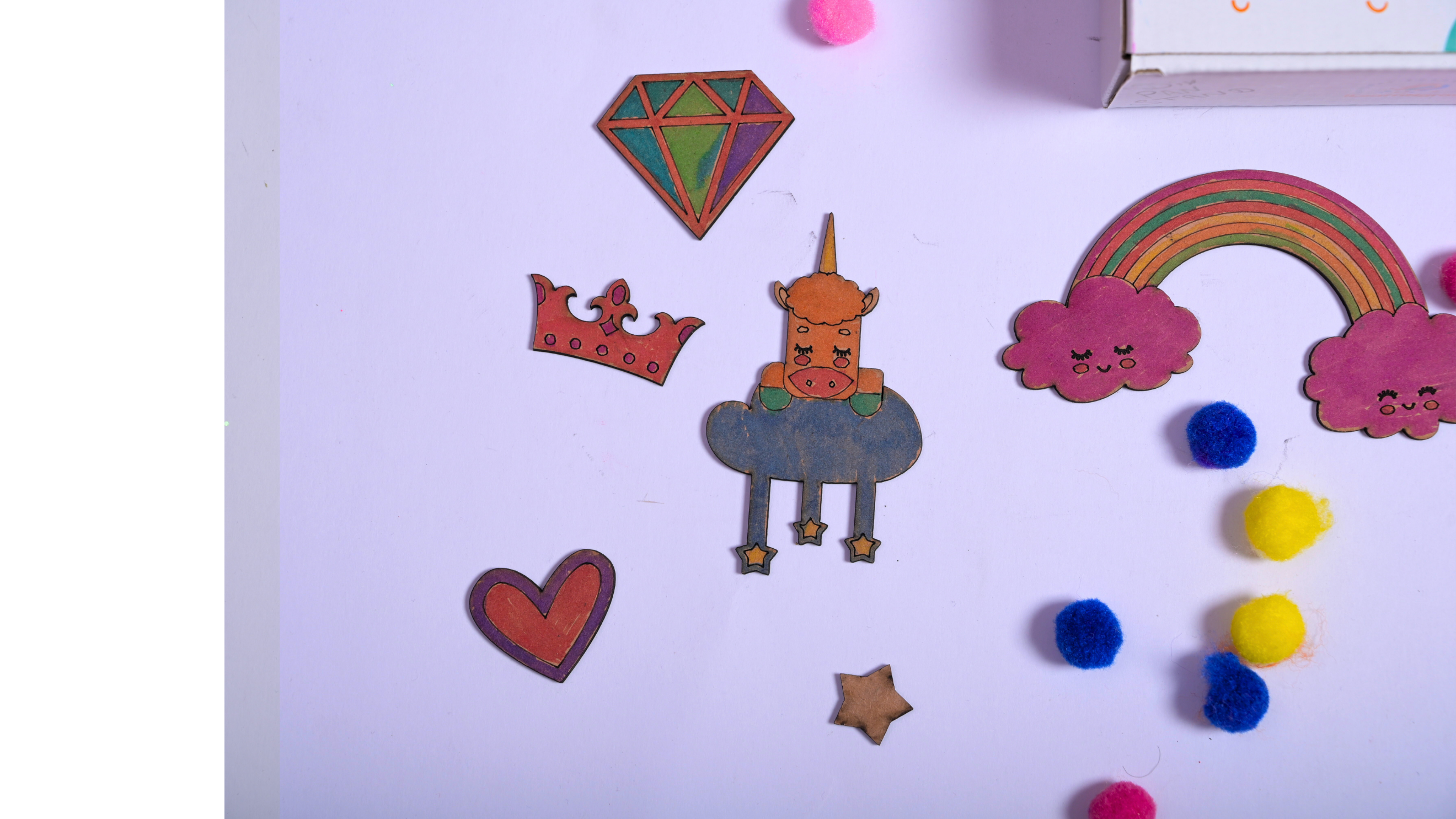 Teeny Tiny DIY Unicorn Name Plate & Door Knob Kit – Room Décor Craft Set for Kids | iLearnNGrow