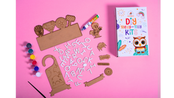 Teeny Tiny Superhero DIY Name Plate & Door Knob Kit – Room Décor Craft for Kids | iLearnNGrow