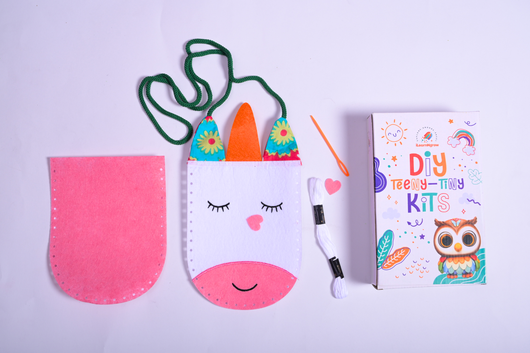 Teeny Tiny DIY Sew Your Own Unicorn Bag | Stitch & Create Kit for Kids | iLearnNGrow