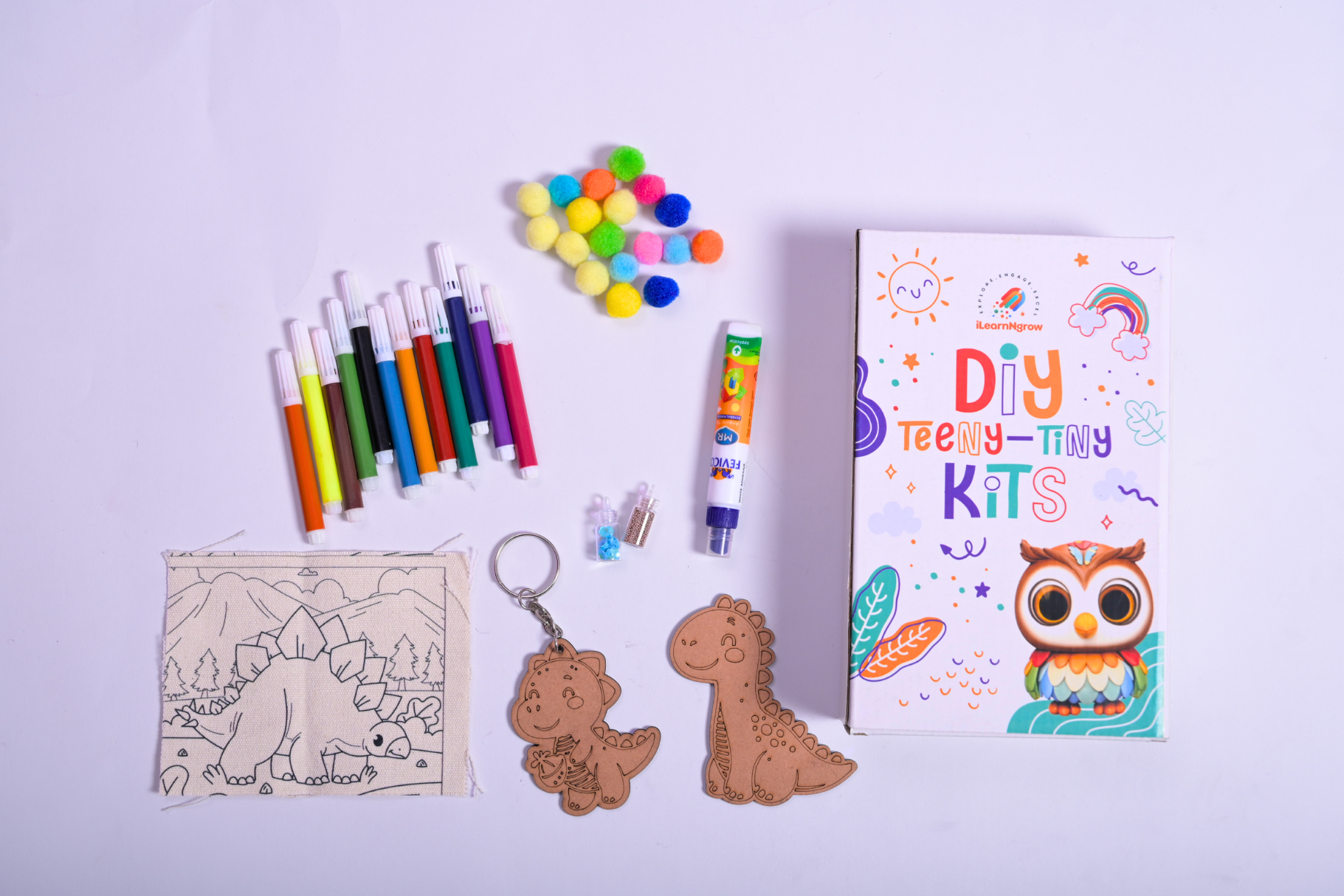Teeny Tiny DIY Dino Painting Kit – 3‑in‑1 Dinosaur Craft Set for Kids | iLearnNGrow