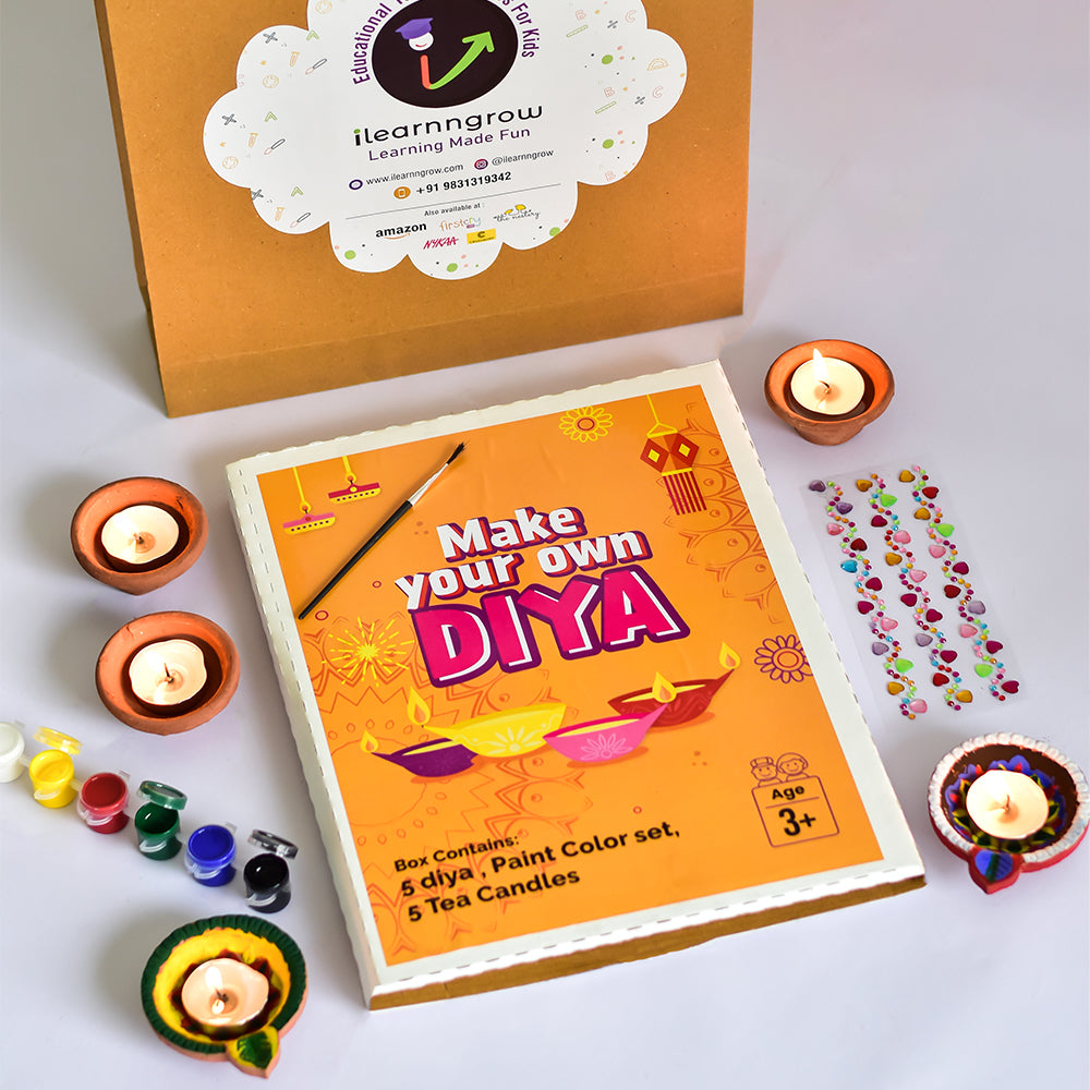 ilearnngrow Diwali Combo (DIY Diya & DIY Rangoli)