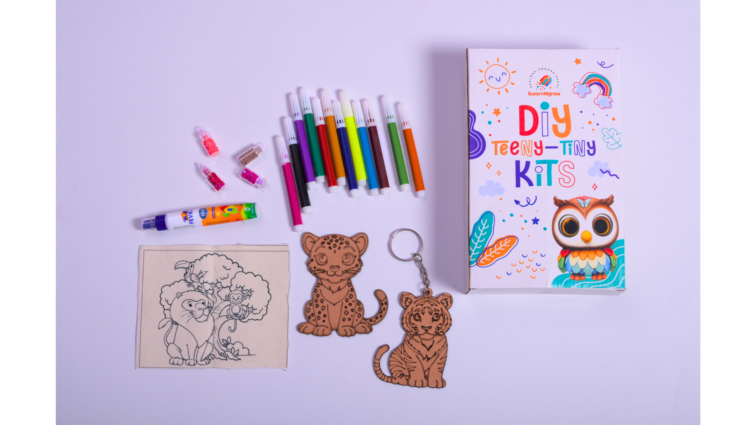 Teeny Tiny DIY Animal Painting Kit – 3-in-1 Creative Craft Set for Kids | iLearnNGrow