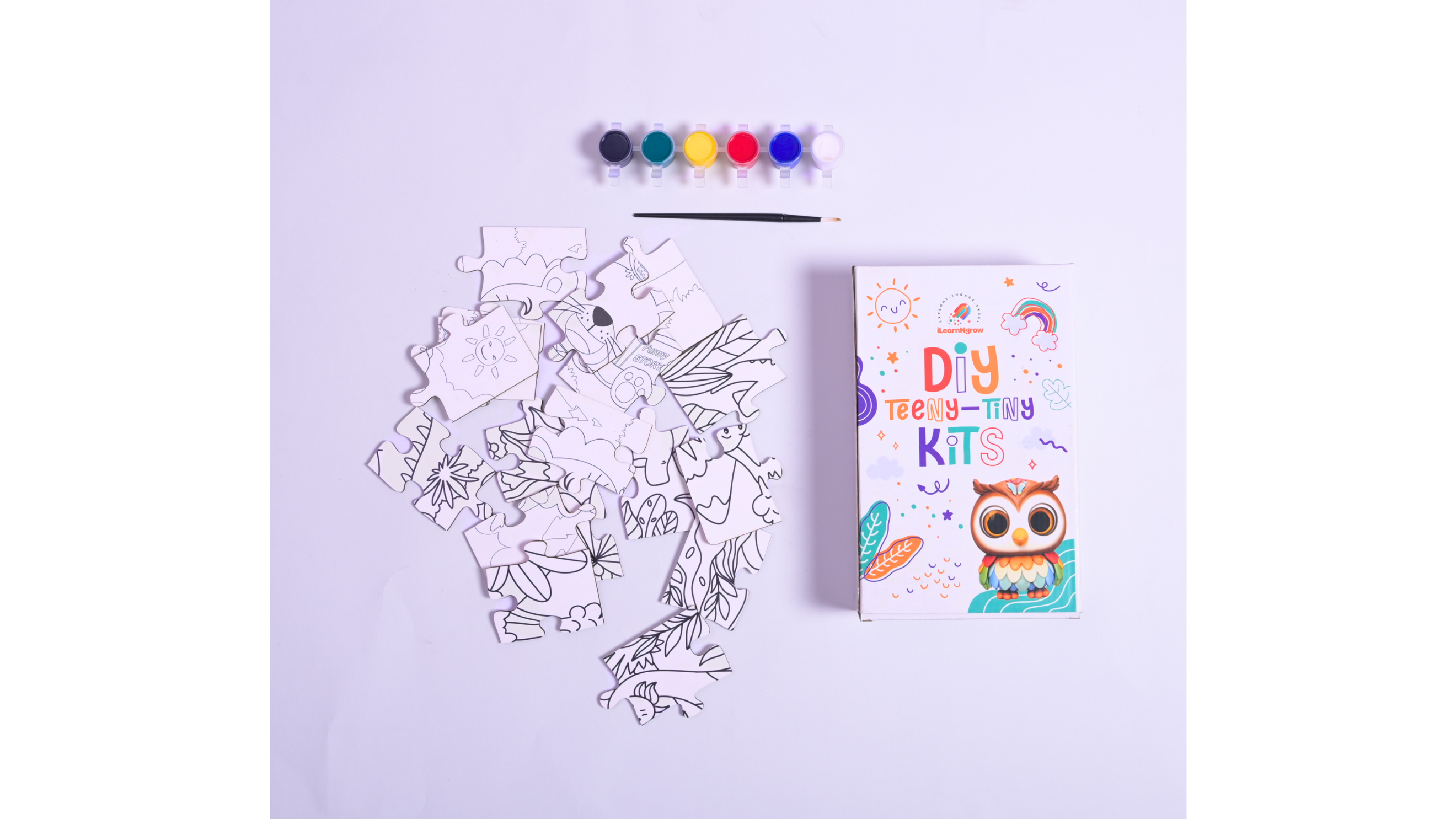 Teeny Tiny DIY Puzzle – Set of Two | Multi-Craft Kit for Kids | iLearnNGrow