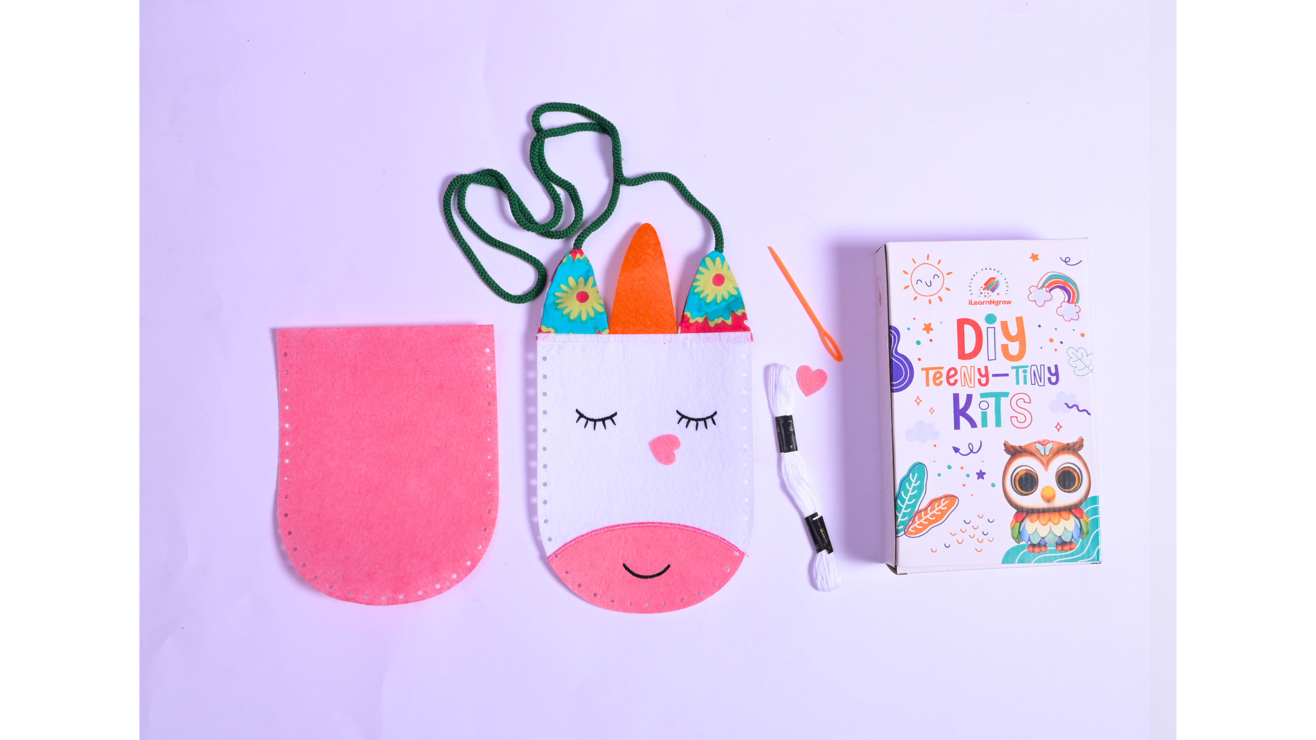 Teeny Tiny DIY Sew Your Own Unicorn Bag | Stitch & Create Kit for Kids | iLearnNGrow