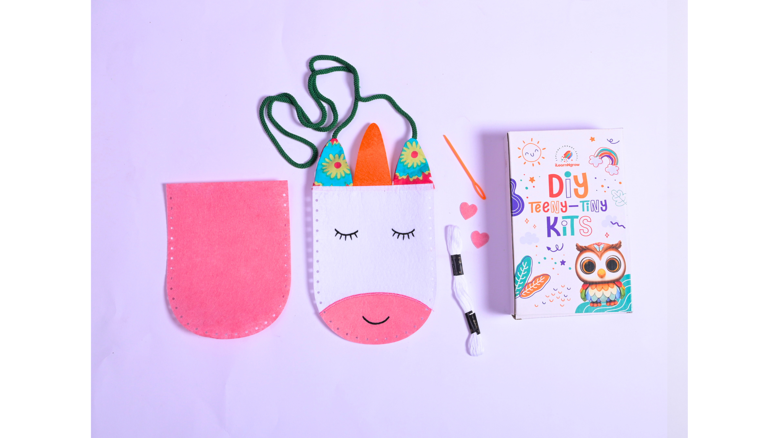 Teeny Tiny DIY Sew Your Own Unicorn Bag | Stitch & Create Kit for Kids | iLearnNGrow