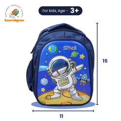 Astronaut Space School Bag for Kids – Blue & Red Lightweight Shoulder Bag for Boys & Girls image 2