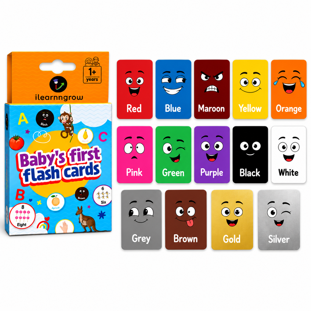 iLearnNGrow Baby’s First Colors Flash Cards – Kids Color Learning Set