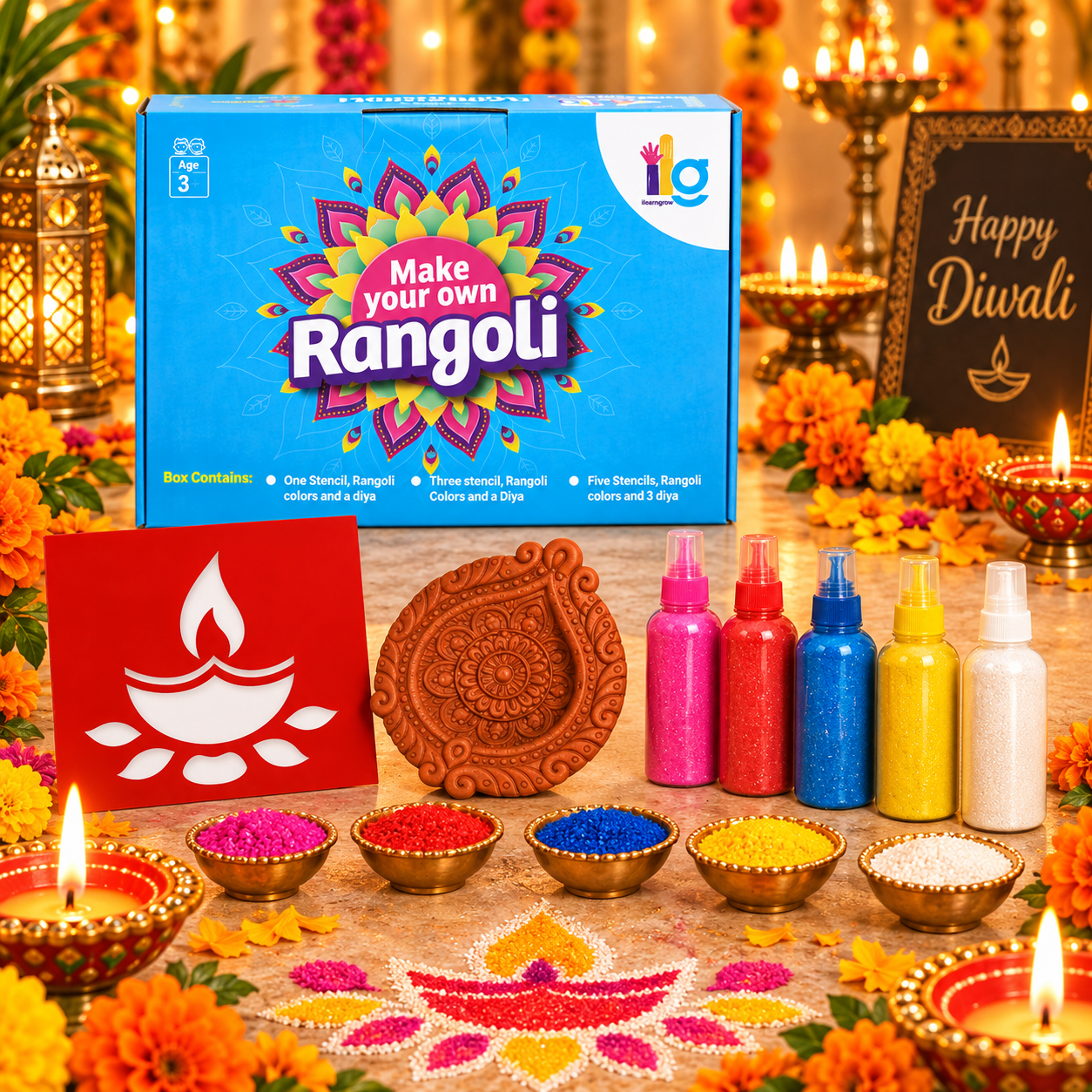 Diya Rangoli