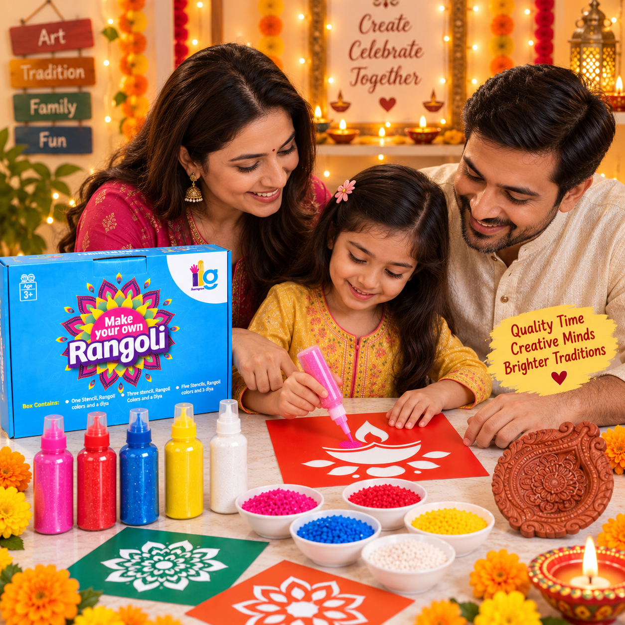 Diya Rangoli