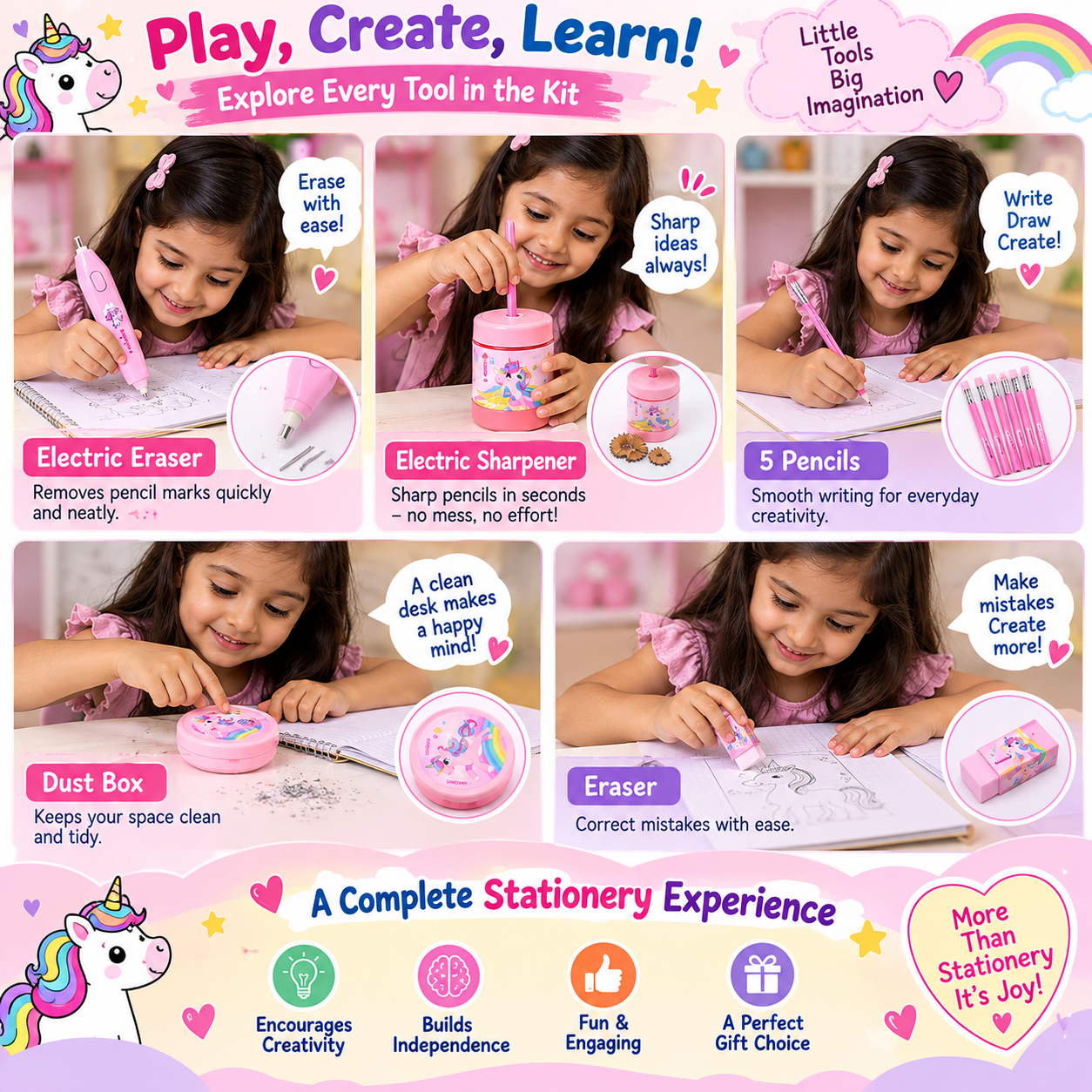 iLearnNGrow Electronic Stationery Kit – Complete Electric Study & Desk Helper for Kids