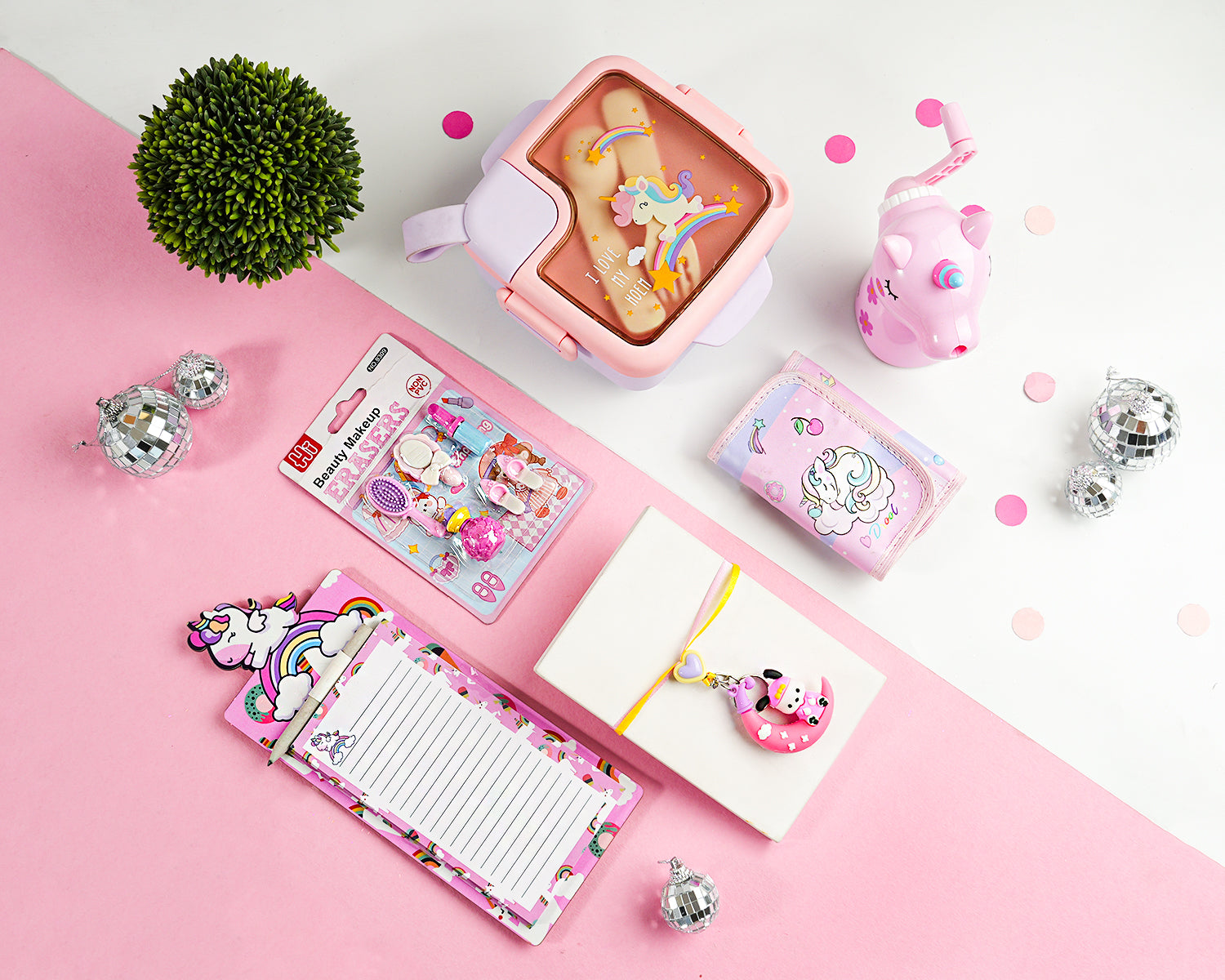 ilearnngrow Pink Bag Unicorn Hamper