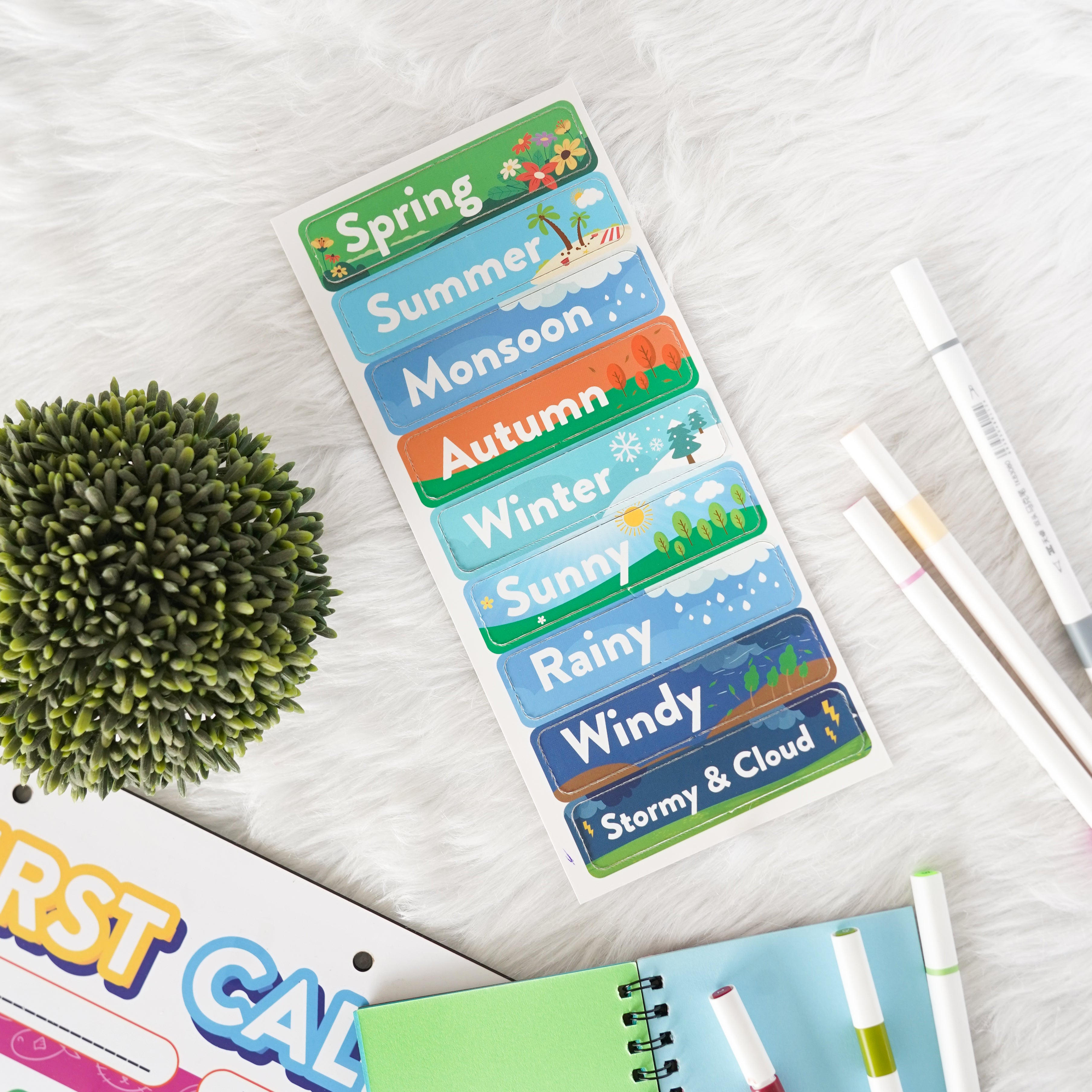 Wall mounting Daily Activity Calender- 9 Concepts- Velcro Based -80 Cutouts