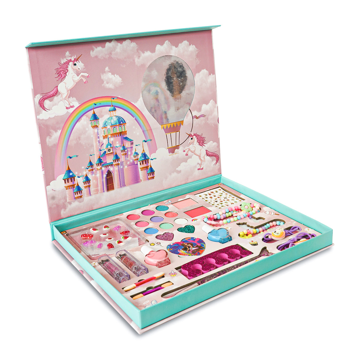 iLearnNGrow Makeup & Accessories Rakhi Combo – 28-Piece Beauty Kit with Fancy Hair Brush & Rakhi
