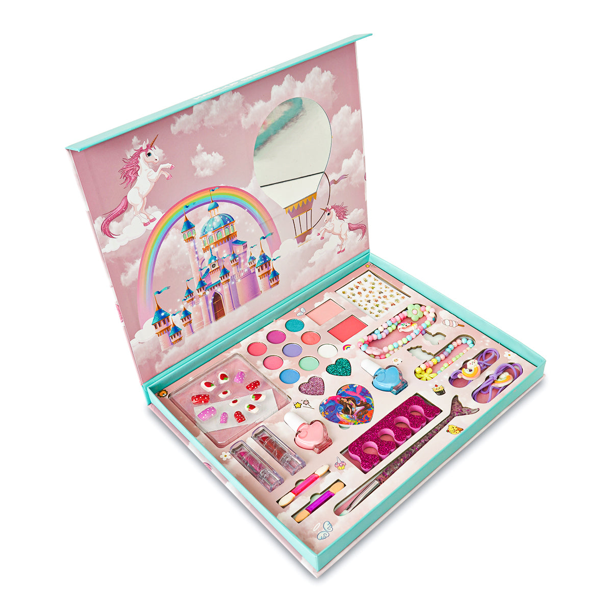iLearnNGrow Makeup & Accessories Rakhi Combo – 28-Piece Beauty Kit with Fancy Hair Brush & Rakhi
