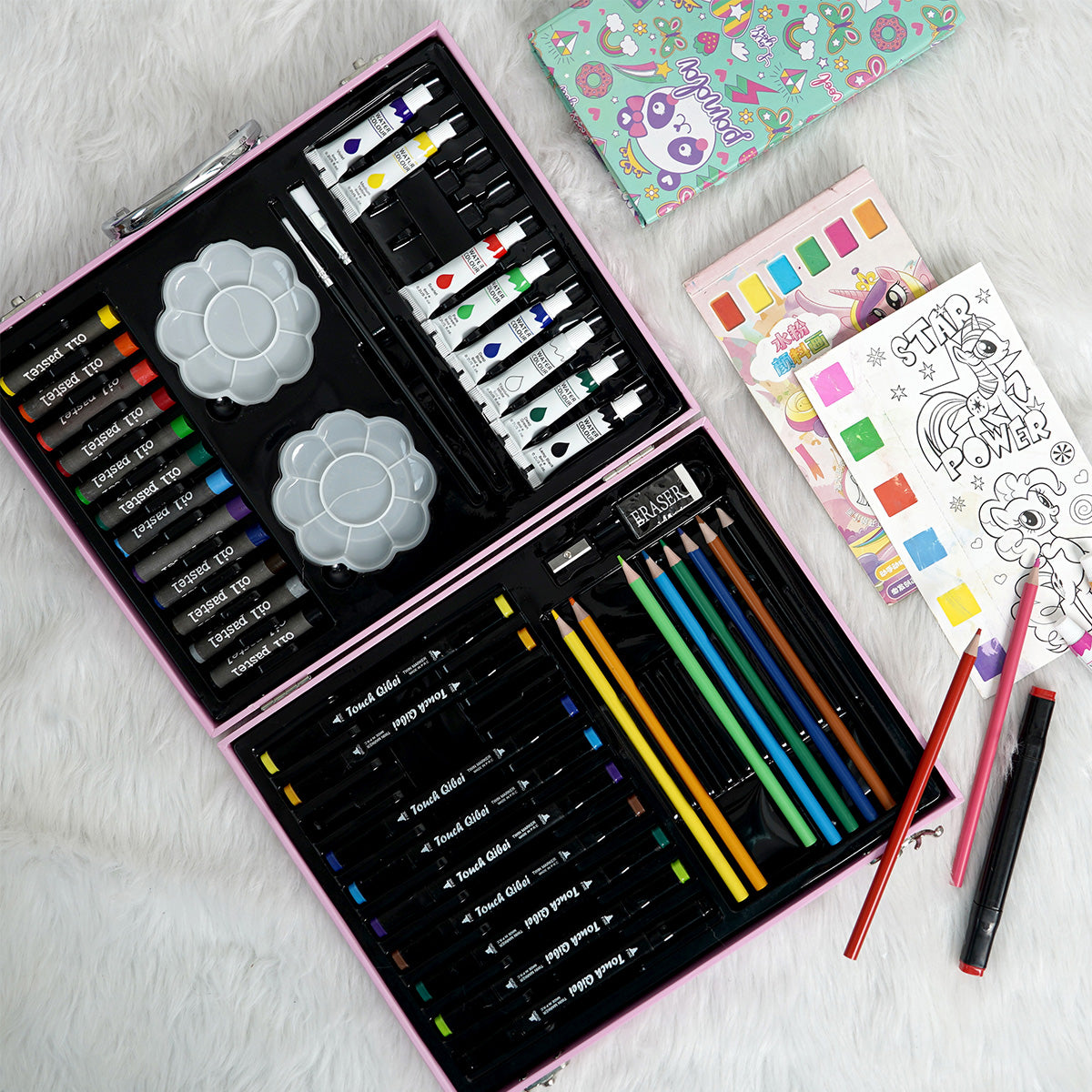 ilearnngrow 128 Pieces Colouring Set- Unicorn