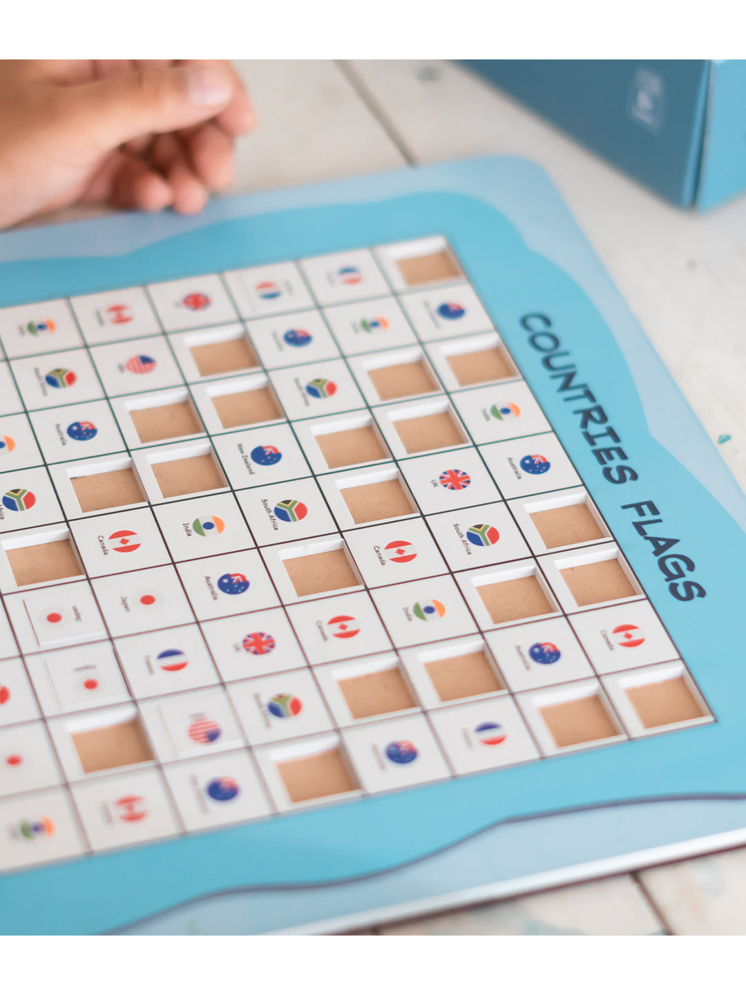 Wooden Sudoku Brain Game for Smart Minds: Country Flag Sudoku