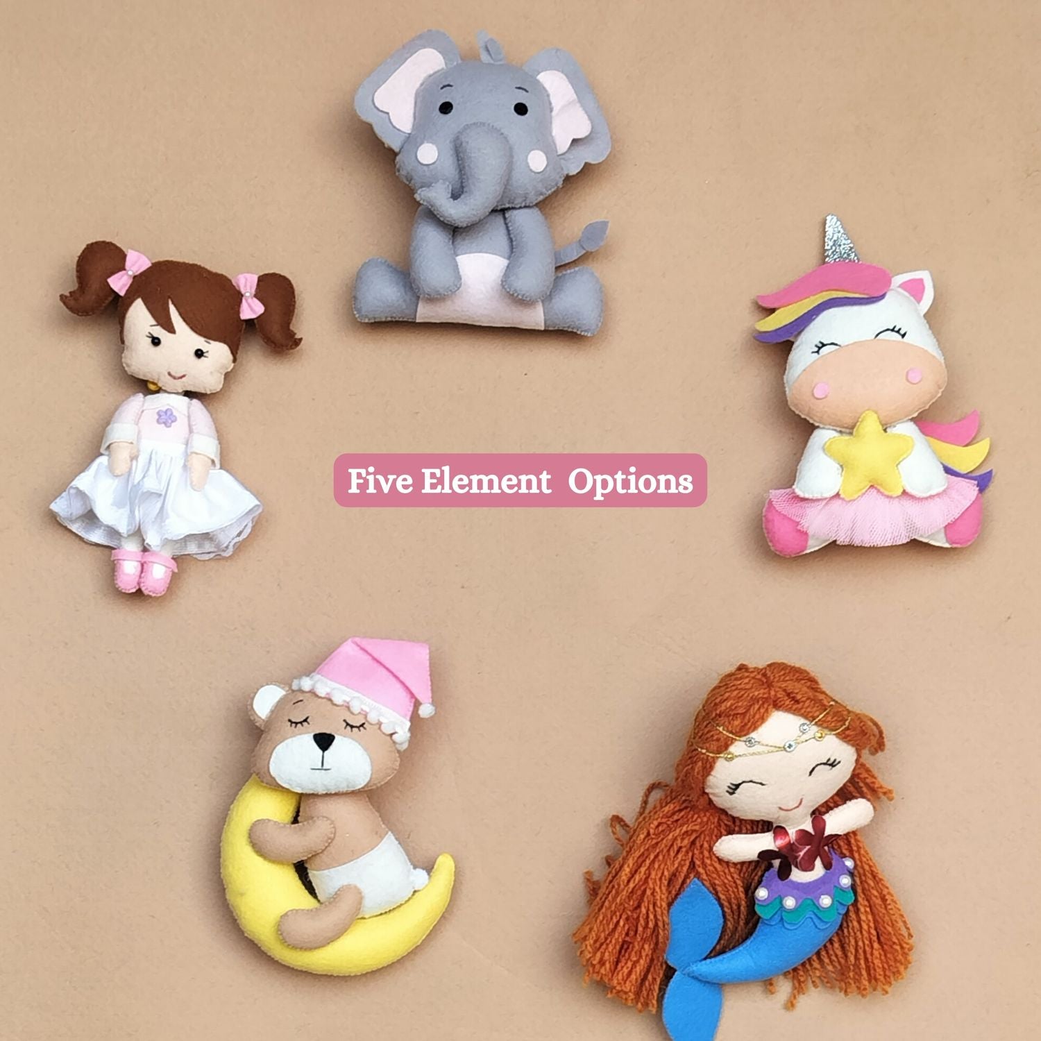 ilearnngrowColour Pop Cute Personalised Bunting - Unicorn/Dolls/Teddy