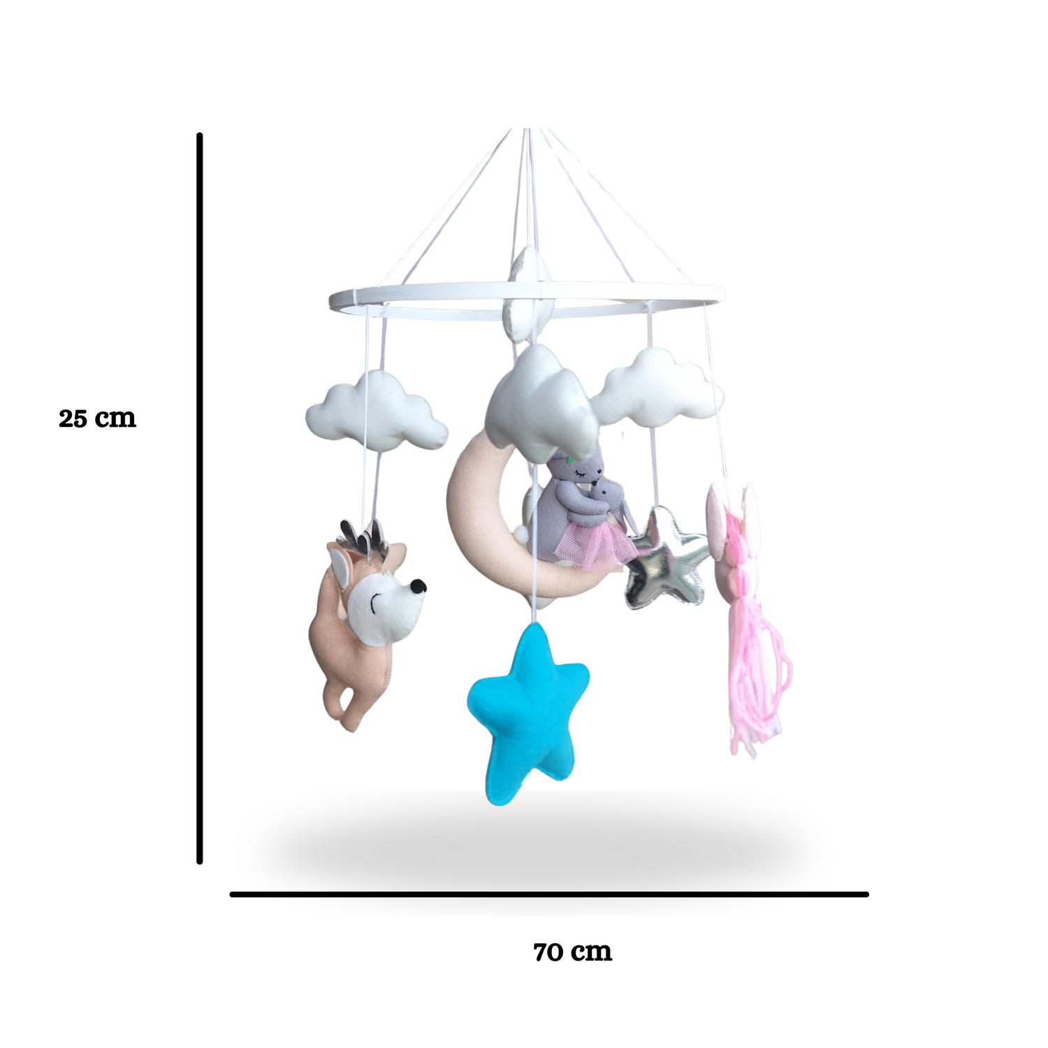 ilearnngrowBunny Family with Unicorn Cot Mobile