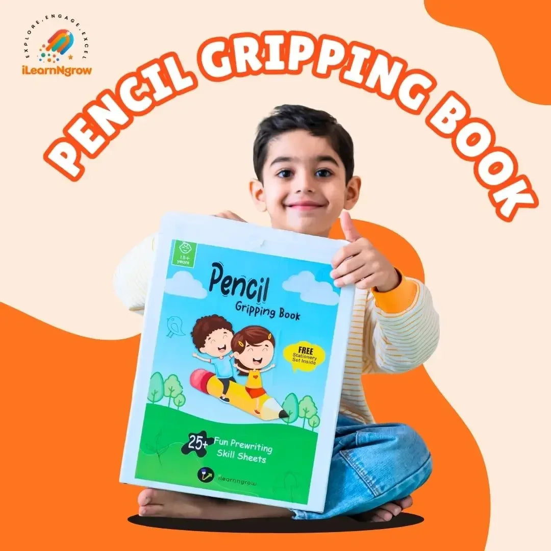 Hindi Learning Kit for Kids with Pencil Gripping Book – Varnamala, Tracing & Early Writing Practice Set - ilearnngrow Learning Solutions Pvt Ltd