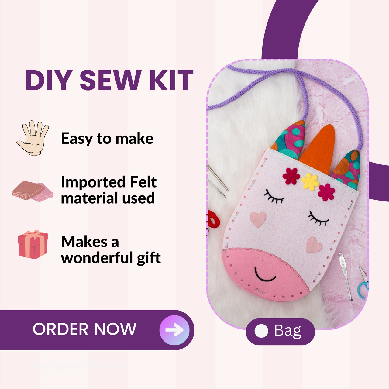 DIY Sewing Art & Craft Kit Bundle - Learn and Create Six Charming Project