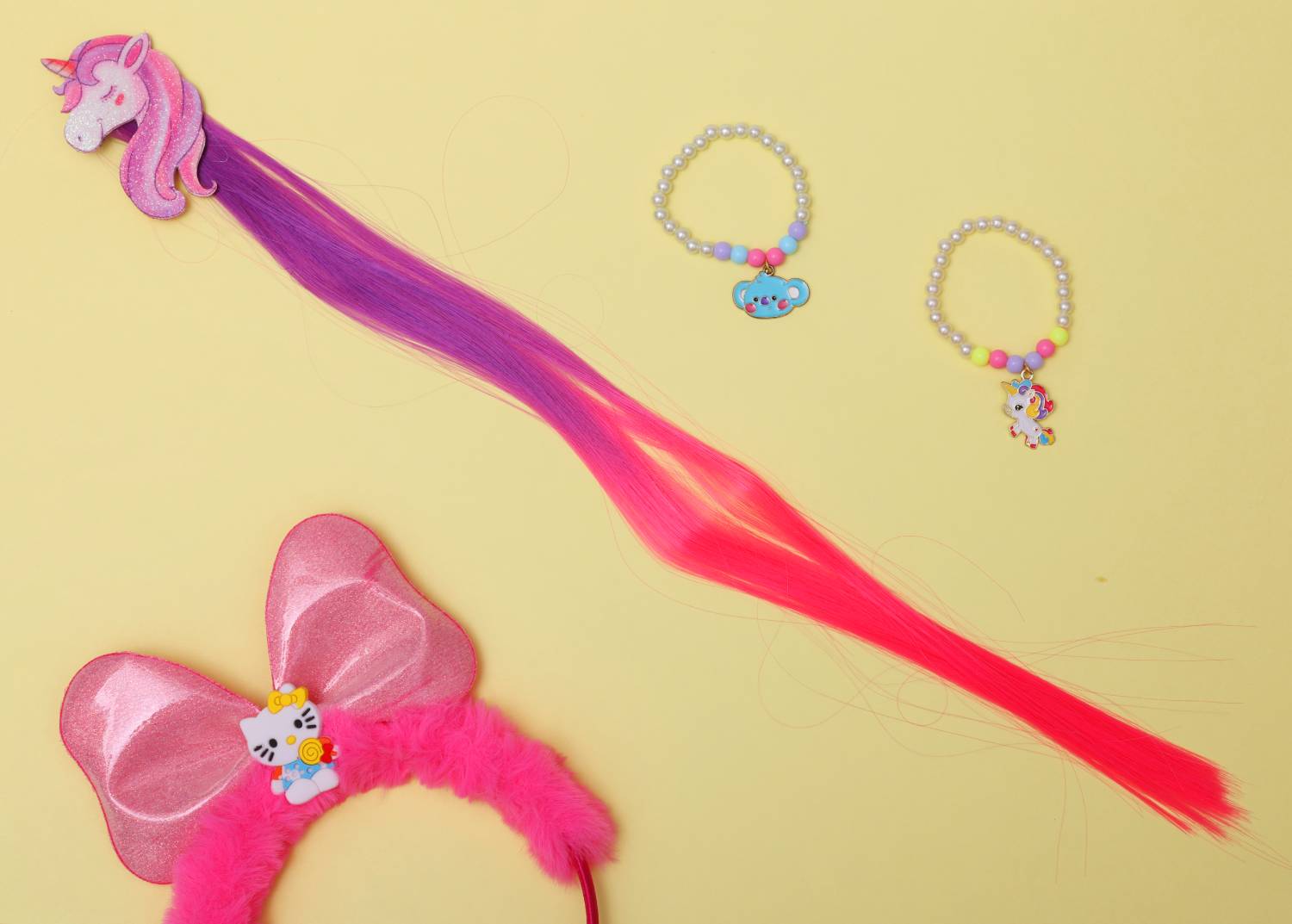 ilearnngrow Unicorn Face Hair Extension