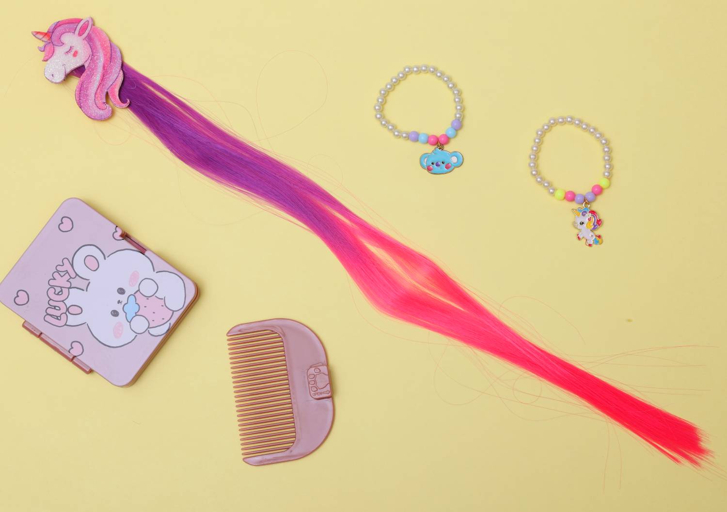 ilearnngrow Unicorn Face Hair Extension