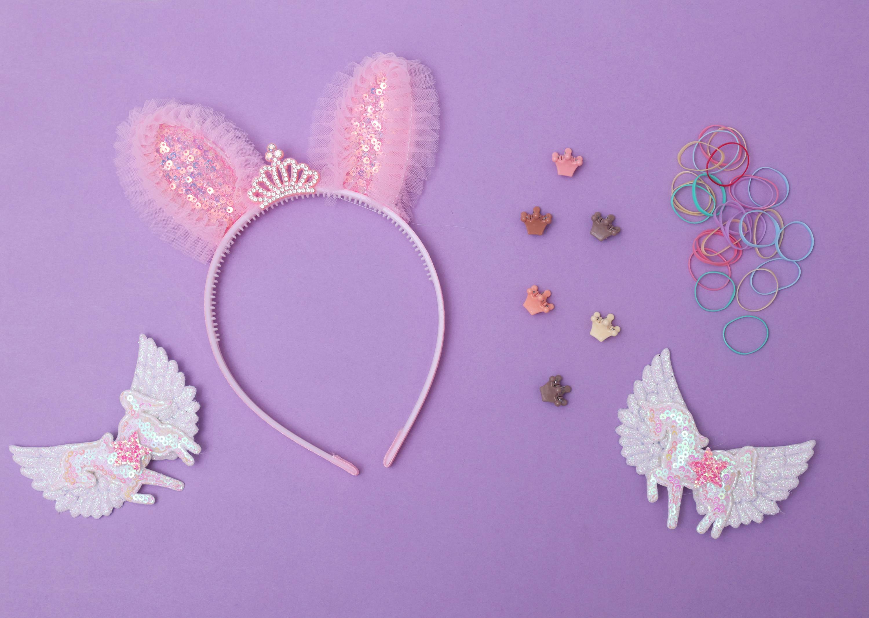 ilearnngrow Princess Hair Accessories Set - Pastel Pink