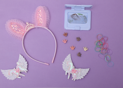 ilearnngrow Princess Hair Accessories Set - Pastel Pink