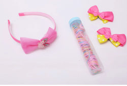 Bow Hair Accessories Gift Set – Pastel Pink Hair Set for Girls