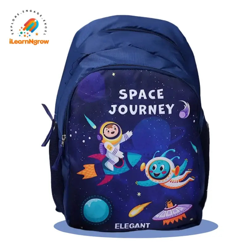 Kids school backpack with colorful printed design and spacious compartments