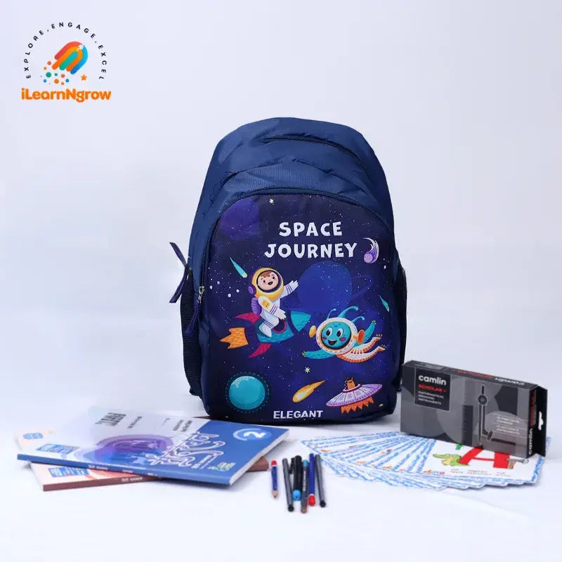 Cute printed school bag for boys and girls with roomy interior