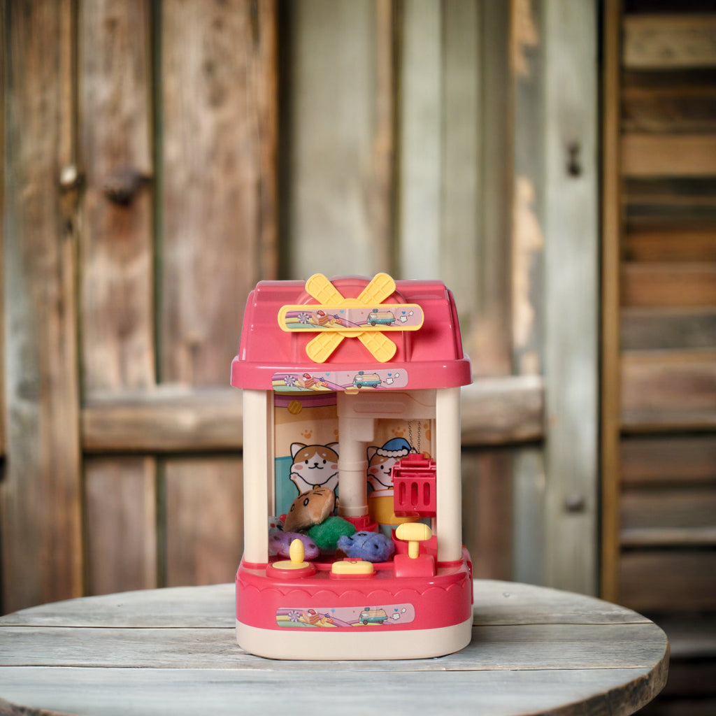 ilearnngrow Teddy Mini Plush Toys Claw Machine with Music and Light