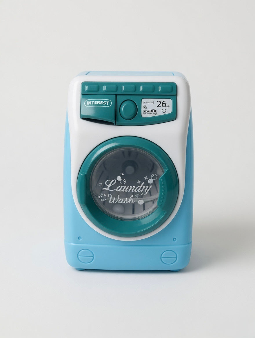 iLearnNGrow Pretend Play Washing Machine Toy for Kids | Light, Sound & Rotating Drum Effects | Interactive Household Appliance Role Play Toy for Boys & Girls 3+ Years