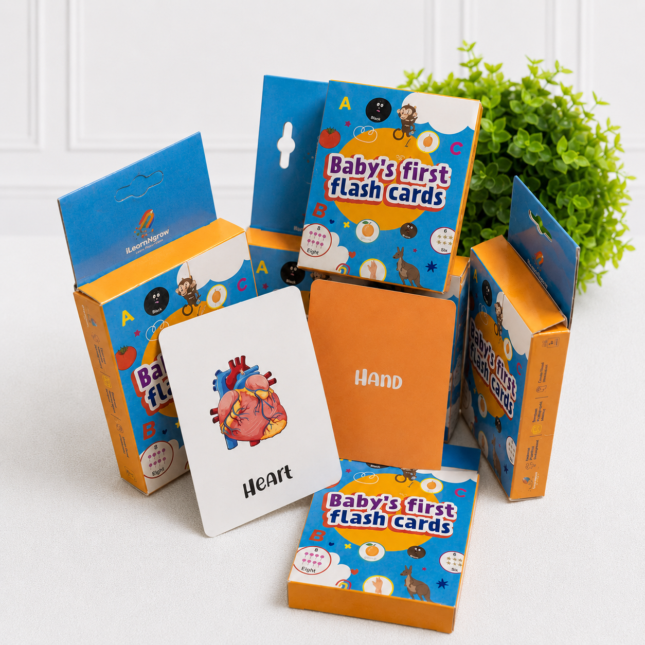 iLearnNGrow Flash Cards Rakhi Combo – 7 Educational Flash Card Sets with Rakhi for Kids
