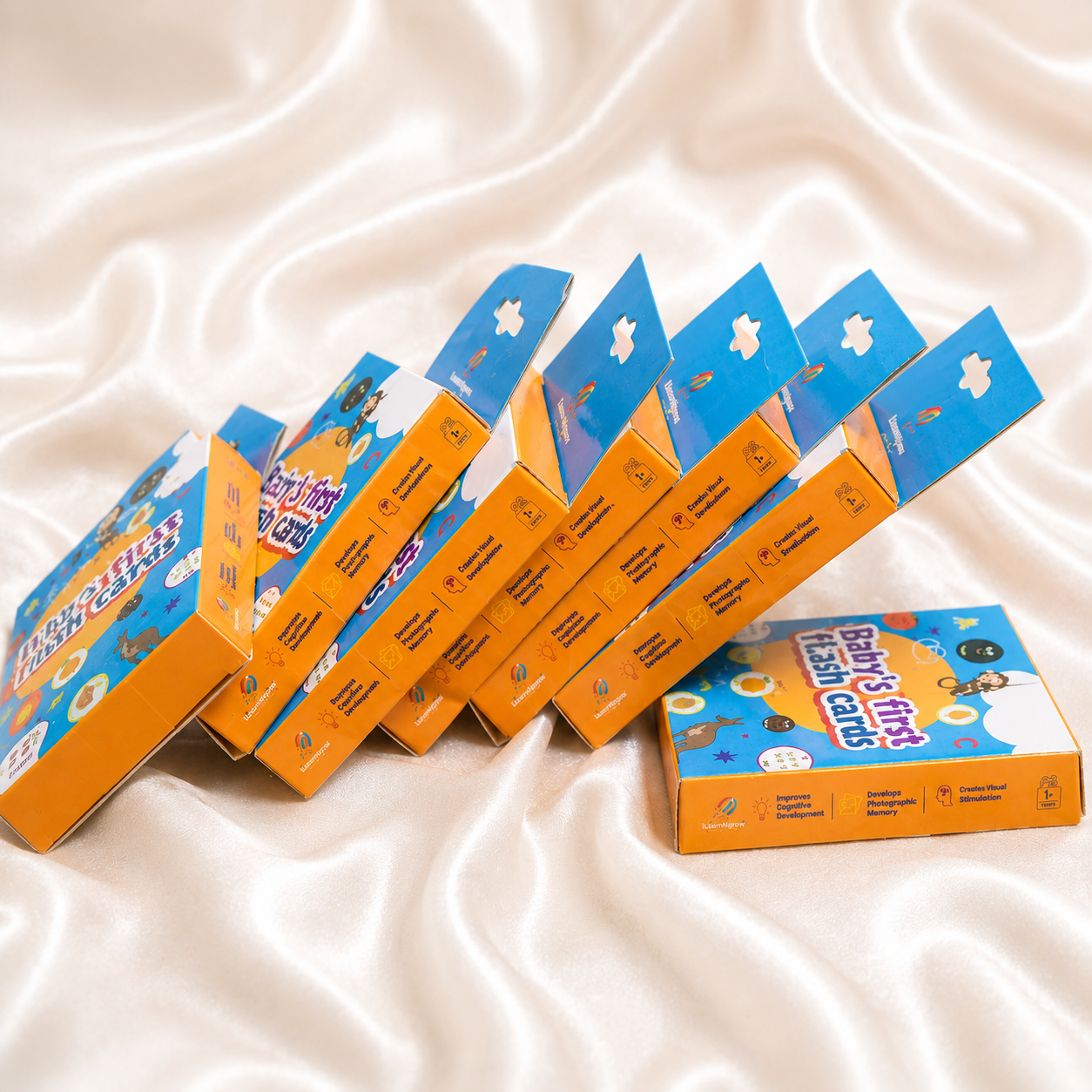 iLearnNGrow Flash Cards Rakhi Combo – 7 Educational Flash Card Sets with Rakhi for Kids