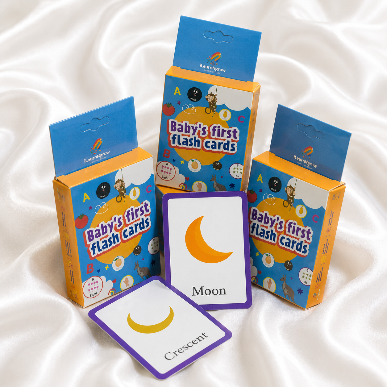 iLearnNGrow Flash Cards Rakhi Combo – 7 Educational Flash Card Sets with Rakhi for Kids