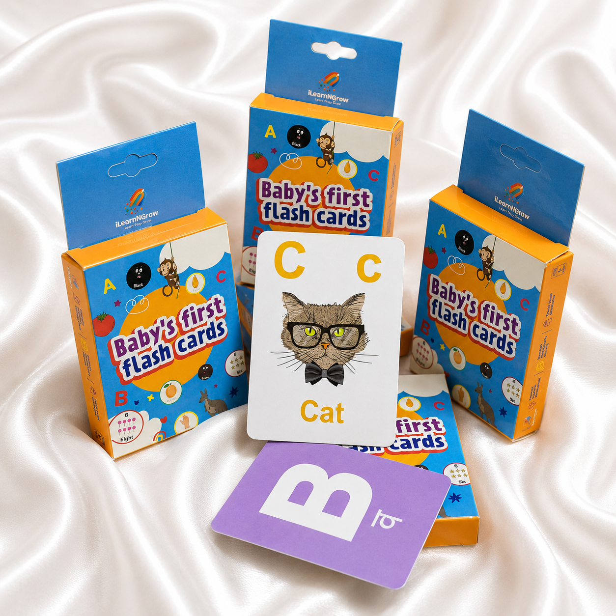 iLearnNGrow Flash Cards Rakhi Combo – 7 Educational Flash Card Sets with Rakhi for Kids
