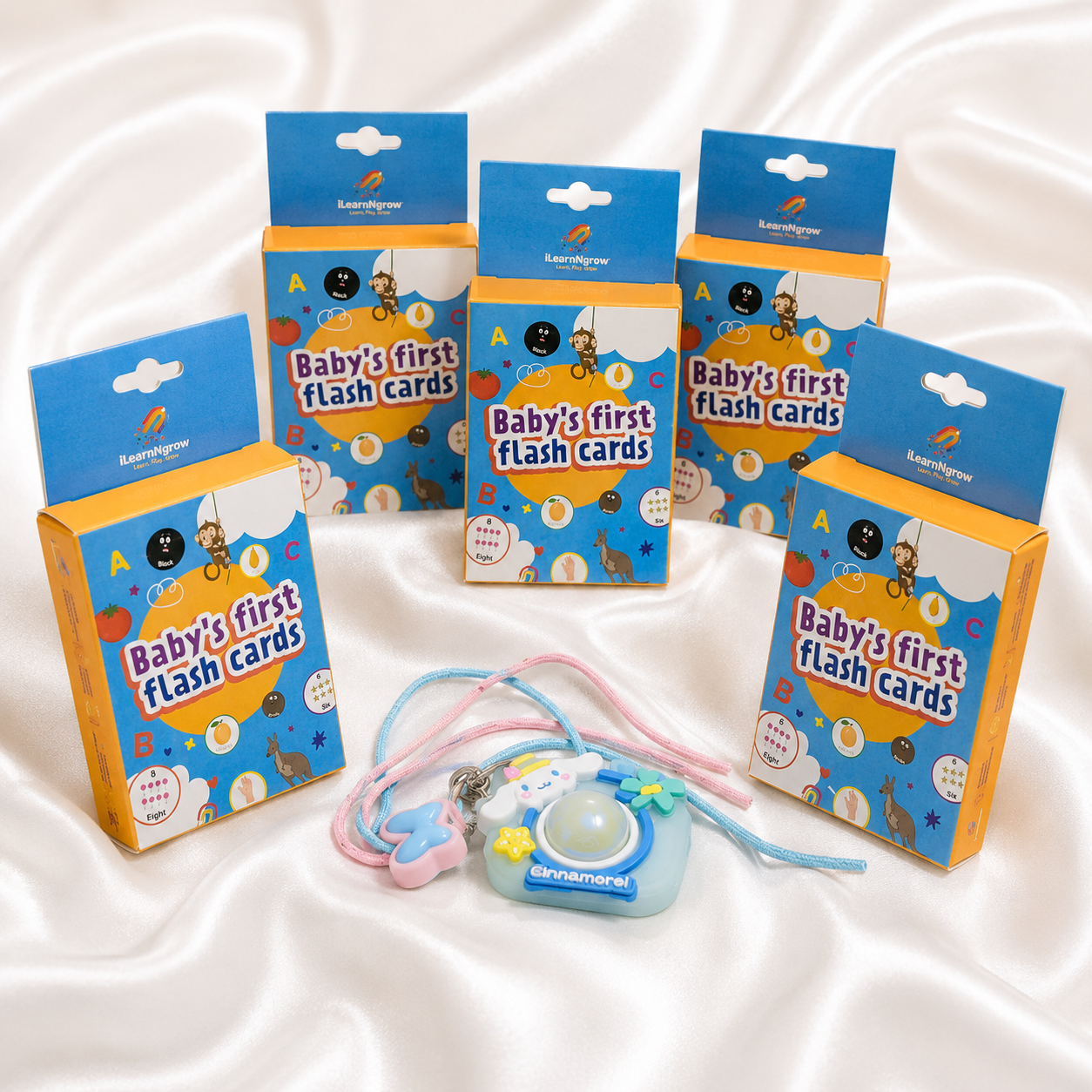 iLearnNGrow Flash Cards Rakhi Combo – 7 Educational Flash Card Sets with Rakhi for Kids