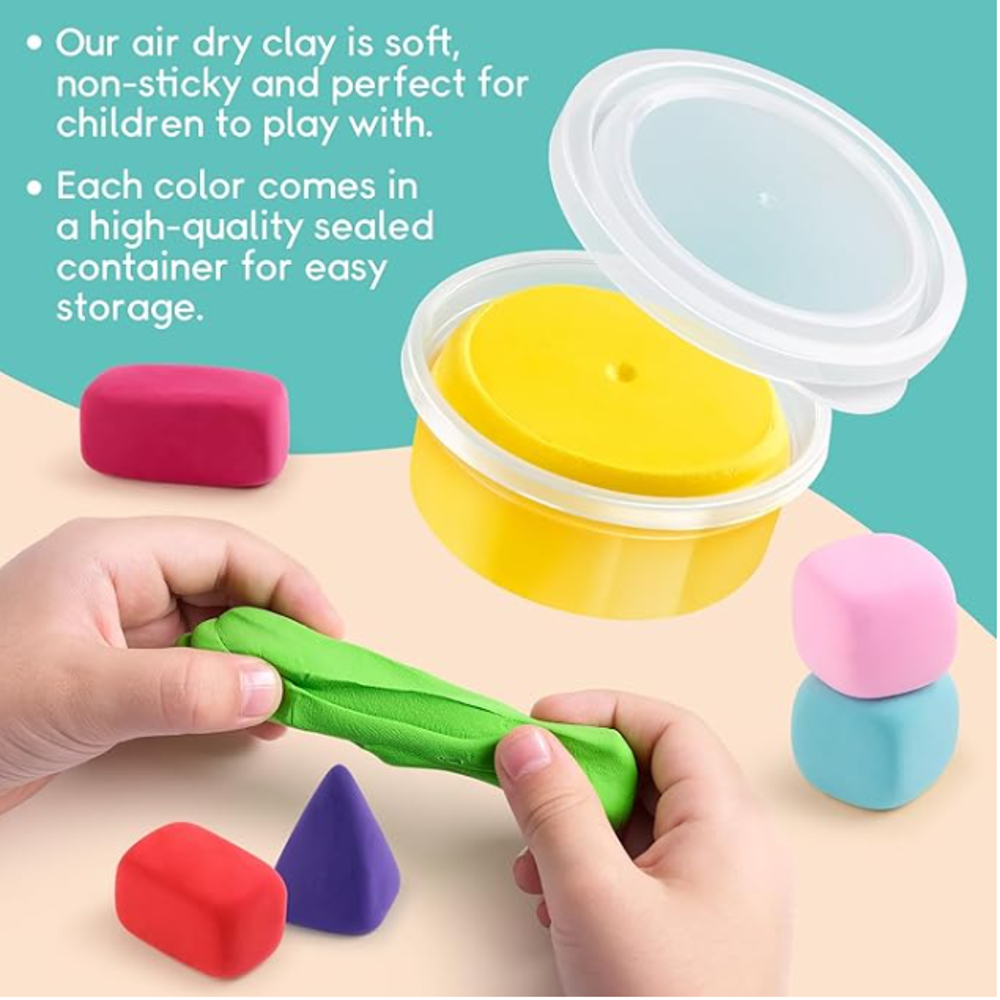 DIY Dessert Clay Making Kit – Make 30+ dessert designs, nontoxic clay provided can decorate on dessert stand